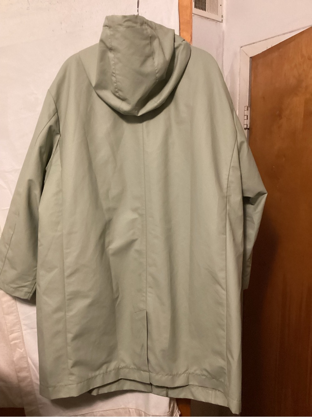 J.Crew Sage double breasted rain coat with hood SZ XL - Picture 6 of 12